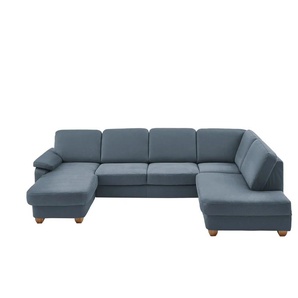 meinSofa Wohnlandschaft  aus Kunstleder Oliver ¦ blau ¦ Maße (cm): B: 300 H: 85 T: 202.0