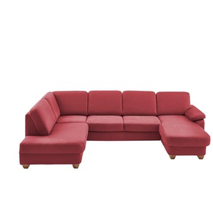 meinSofa Wohnlandschaft  aus Kunstleder Oliver ¦ rot ¦ Maße (cm): B: 300 H: 85 T: 202.0