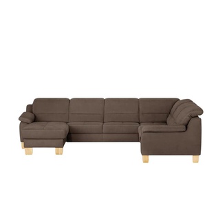 meinSofa Wohnlandschaft aus Mikrofaser Hanna ¦ braun ¦ Maße (cm): B: 322 H: 84 T: 264.0