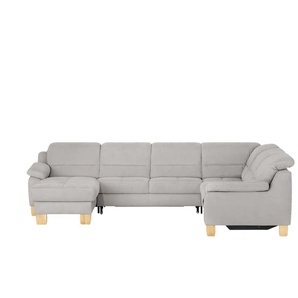 meinSofa Wohnlandschaft aus Mikrofaser Hanna ¦ grau ¦ Maße (cm): B: 322 H: 84 T: 254.0