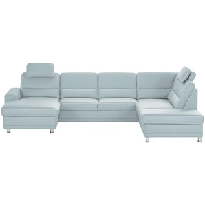 meinSofa Wohnlandschaft  Carina ¦ blau ¦ Maße (cm): B: 311 H: 85 T: 234
