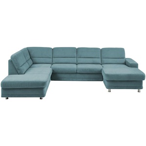 meinSofa Wohnlandschaft   Carina ¦ blau ¦ Maße (cm): B: 311 H: 85 T: 166