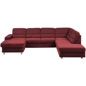 meinSofa Wohnlandschaft   Carina ¦ rot ¦ Maße (cm): B: 311 H: 85 T: 166