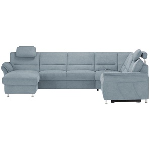 meinSofa Wohnlandschaft  Donald ¦ blau ¦ Maße (cm): B: 335 H: 89 T: 262.0