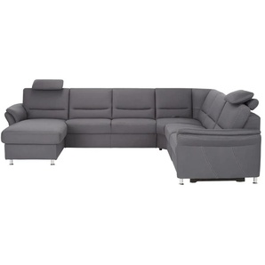 meinSofa Wohnlandschaft   Donald ¦ grau ¦ Maße (cm): B: 330 H: 89 T: 262