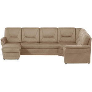 meinSofa Wohnlandschaft aus Mikrofaser Edda ¦ beige ¦ Maße (cm): B: 310 H: 96 T: 228