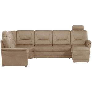 meinSofa Wohnlandschaft aus Mikrofaser Edda ¦ beige ¦ Maße (cm): B: 309 H: 96 T: 227.0