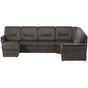 meinSofa Wohnlandschaft aus Mikrofaser Edda ¦ grau ¦ Maße (cm): B: 310 H: 96 T: 228.0