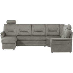 meinSofa Wohnlandschaft aus Mikrofaser Edda ¦ grau ¦ Maße (cm): B: 309 H: 96 T: 227.0