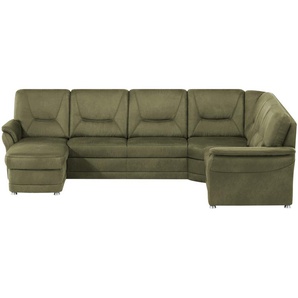 meinSofa Wohnlandschaft aus Mikrofaser Edda ¦ grün ¦ Maße (cm): B: 309 H: 96 T: 227.0