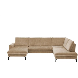 meinSofa Wohnlandschaft aus Mikrofaser Grace ¦ beige ¦ Maße (cm): B: 337 H: 89 T: 220.0