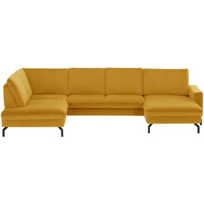 meinSofa Wohnlandschaft Grace ¦ gelb ¦ Maße (cm): B: 332 H: 89 T: 220.0