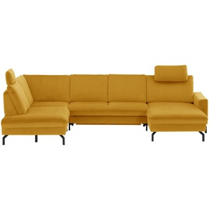 meinSofa Wohnlandschaft  Grace ¦ gelb ¦ Maße (cm): B: 332 H: 89 T: 220.0