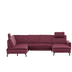 meinSofa Wohnlandschaft  Grace ¦ lila/violett ¦ Maße (cm): B: 332 H: 89 T: 220.0