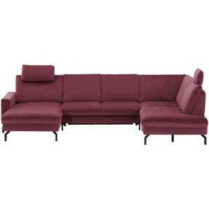 meinSofa Wohnlandschaft  Grace ¦ lila/violett ¦ Maße (cm): B: 332 H: 89 T: 220.0