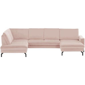 meinSofa Wohnlandschaft  Grace ¦ rosa/pink ¦ Maße (cm): B: 332 H: 89 T: 220.0