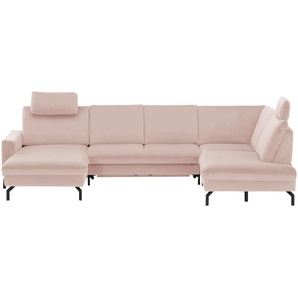 meinSofa Wohnlandschaft  Grace ¦ rosa/pink ¦ Maße (cm): B: 332 H: 89 T: 220.0
