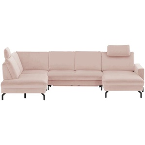 meinSofa Wohnlandschaft  Grace ¦ rosa/pink ¦ Maße (cm): B: 332 H: 89 T: 220.0