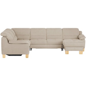 meinSofa Wohnlandschaft aus Mikrofaser Hanna ¦ braun ¦ Maße (cm): B: 322 H: 84 T: 264.0