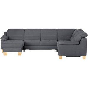 meinSofa Wohnlandschaft aus Mikrofaser Hanna ¦ grau ¦ Maße (cm): B: 322 H: 84 T: 264.0
