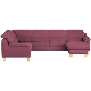 meinSofa Wohnlandschaft aus Mikrofaser Hanna ¦ rot ¦ Maße (cm): B: 322 H: 84 T: 264.0