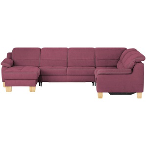 meinSofa Wohnlandschaft aus Mikrofaser Hanna ¦ rot ¦ Maße (cm): B: 322 H: 84 T: 264.0