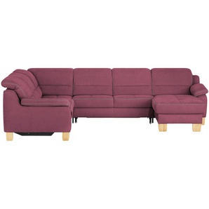 meinSofa Wohnlandschaft aus Mikrofaser Hanna ¦ rot ¦ Maße (cm): B: 322 H: 84 T: 264.0