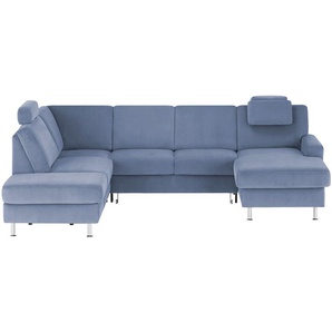 meinSofa Wohnlandschaft Mit verschiedenen Funktionen verfügbar Jana ¦ blau ¦ Maße (cm): B: 309 H: 87 T: 235.0
