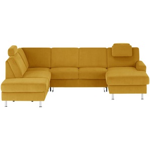 meinSofa Wohnlandschaft Mit verschiedenen Funktionen verfügbar Jana ¦ gelb ¦ Maße (cm): B: 309 H: 87 T: 235.0
