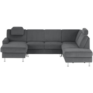 meinSofa Wohnlandschaft Mit verschiedenen Funktionen verfügbar Jana ¦ grau ¦ Maße (cm): B: 309 H: 87 T: 235.0