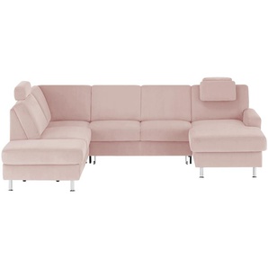 meinSofa Wohnlandschaft Mit verschiedenen Funktionen verfügbar Jana ¦ rosa/pink ¦ Maße (cm): B: 309 H: 87 T: 235.0