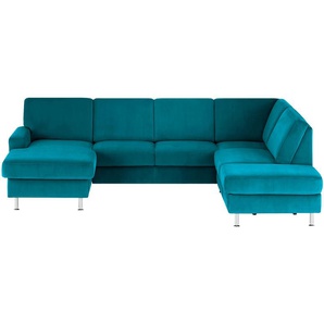 meinSofa Wohnlandschaft Mit verschiedenen Funktionen verfügbar Jana ¦ türkis/petrol ¦ Maße (cm): B: 309 H: 87 T: 235.0