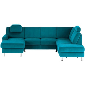 meinSofa Wohnlandschaft Mit verschiedenen Funktionen verfügbar Jana ¦ türkis/petrol ¦ Maße (cm): B: 309 H: 87 T: 235.0