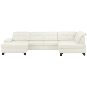 Lounge Collection Wohnlandschaft Leder  Jona ¦ weiß ¦ Maße (cm): B: 368 H: 100 T: 194.0