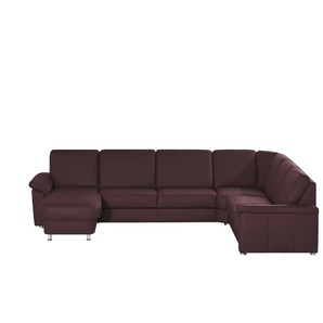meinSofa Wohnlandschaft lila - Leder Carolin ¦ lila/violett ¦ Maße (cm): B: 330 H: 91 T: 240.0