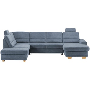 meinSofa Wohnlandschaft aus Mikrofaser Marc ¦ blau ¦ Maße (cm): B: 311 H: 85 T: 234.0