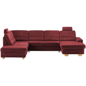 meinSofa Wohnlandschaft aus Mikrofaser Marc ¦ rot ¦ Maße (cm): B: 311 H: 85 T: 234.0