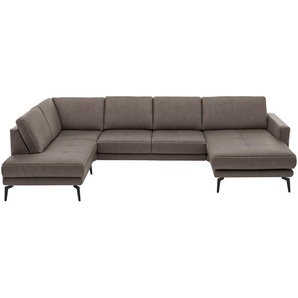meinSofa Wohnlandschaft aus Mikrofaser Mike ¦ braun ¦ Maße (cm): B: 327 H: 86 T: 180.0
