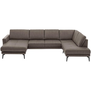 meinSofa Wohnlandschaft aus Mikrofaser Mike ¦ braun ¦ Maße (cm): B: 327 H: 86 T: 180.0