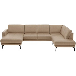 meinSofa Wohnlandschaft aus Mikrofaser Mike ¦ braun ¦ Maße (cm): B: 327 H: 86 T: 180.0