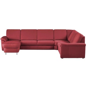 meinSofa Wohnlandschaft Mikrofaser Rita ¦ rot ¦ Maße (cm): B: 330 H: 91 T: 240.0