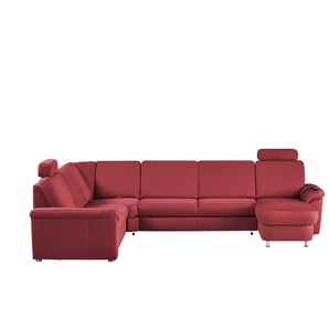 meinSofa Wohnlandschaft Mikrofaser Rita ¦ rot ¦ Maße (cm): B: 330 H: 91 T: 240.0