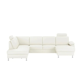 meinSofa Wohnlandschaft mit Sitz- und Rückenbezug aus Leder Kathi ¦ weiß ¦ Maße (cm): B: 314 H: 86 T: 235.0