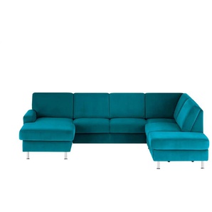 meinSofa Wohnlandschaft Mit verschiedenen Funktionen verfügbar Jana ¦ türkis/petrol ¦ Maße (cm): B: 309 H: 87 T: 235.0