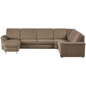 meinSofa Wohnlandschaft Mikrofaser Rita ¦ braun ¦ Maße (cm): B: 330 H: 91 T: 240.0