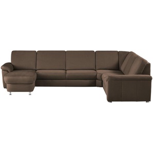meinSofa Wohnlandschaft Mikrofaser Rita ¦ braun ¦ Maße (cm): B: 330 H: 91 T: 240.0