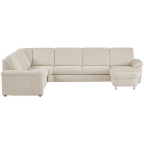 meinSofa Wohnlandschaft Mikrofaser Rita ¦ creme ¦ Maße (cm): B: 330 H: 91 T: 240.0