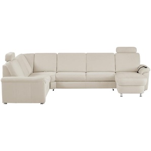 meinSofa Wohnlandschaft Mikrofaser Rita ¦ creme ¦ Maße (cm): B: 330 H: 91 T: 240.0