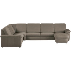 meinSofa Wohnlandschaft Mikrofaser Rita ¦ grau ¦ Maße (cm): B: 330 H: 91 T: 240.0