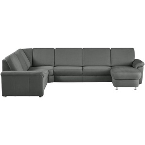 meinSofa Wohnlandschaft Mikrofaser Rita ¦ grau ¦ Maße (cm): B: 330 H: 91 T: 240.0